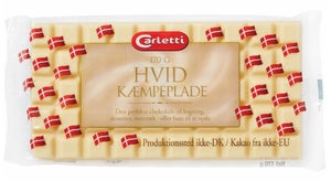 Carletti K&aelig;mpeplade Hvid 170g