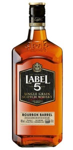 Label 5 Bourbon Barrel Single Grain Scotch Whisky 40% 1 l
