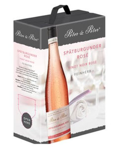 Peter & Peter Sp&auml;tburgunder Ros&eacute; Feinherb 10,5% 3 l BIB